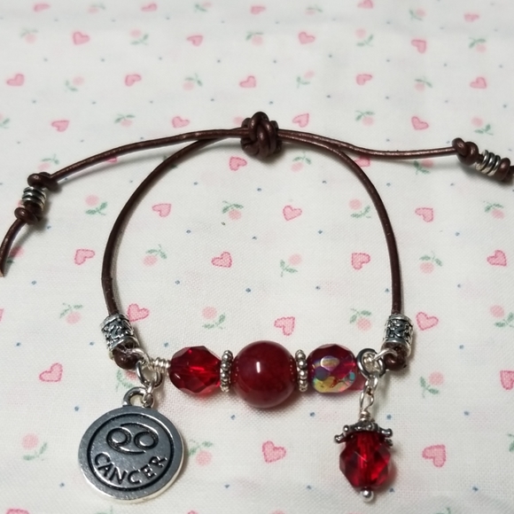 Leather Zodiac Adjustable Bracelet! - Picture 3 of 4